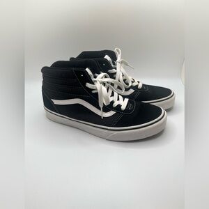 Vans Kids Ward Hi Black & White High - Top Skater Sneakers Youth Size 6